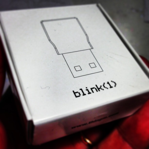 New toy: ThingM’s blink(1), an RGB USB LED that will be promptly plugged into my Raspberry Pi :-)
