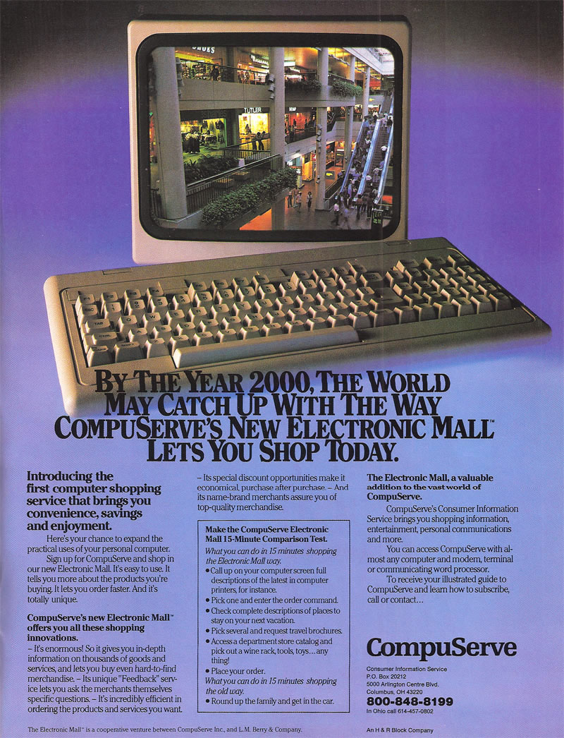 kenyatta: This is the 1984 CompuServe ad that defeated the ecommerce “shopping cart” patent trol...